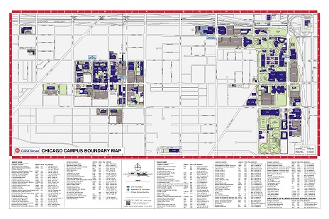 Chicago Campus Boundary Map (17" X 11")
